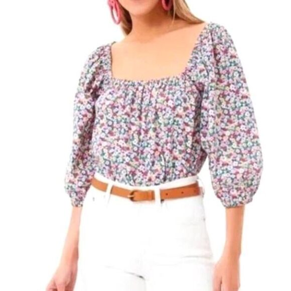 Tuckernuck Pomander Place Ditsy Floral Brooks Top size Small - Picture 1 of 4